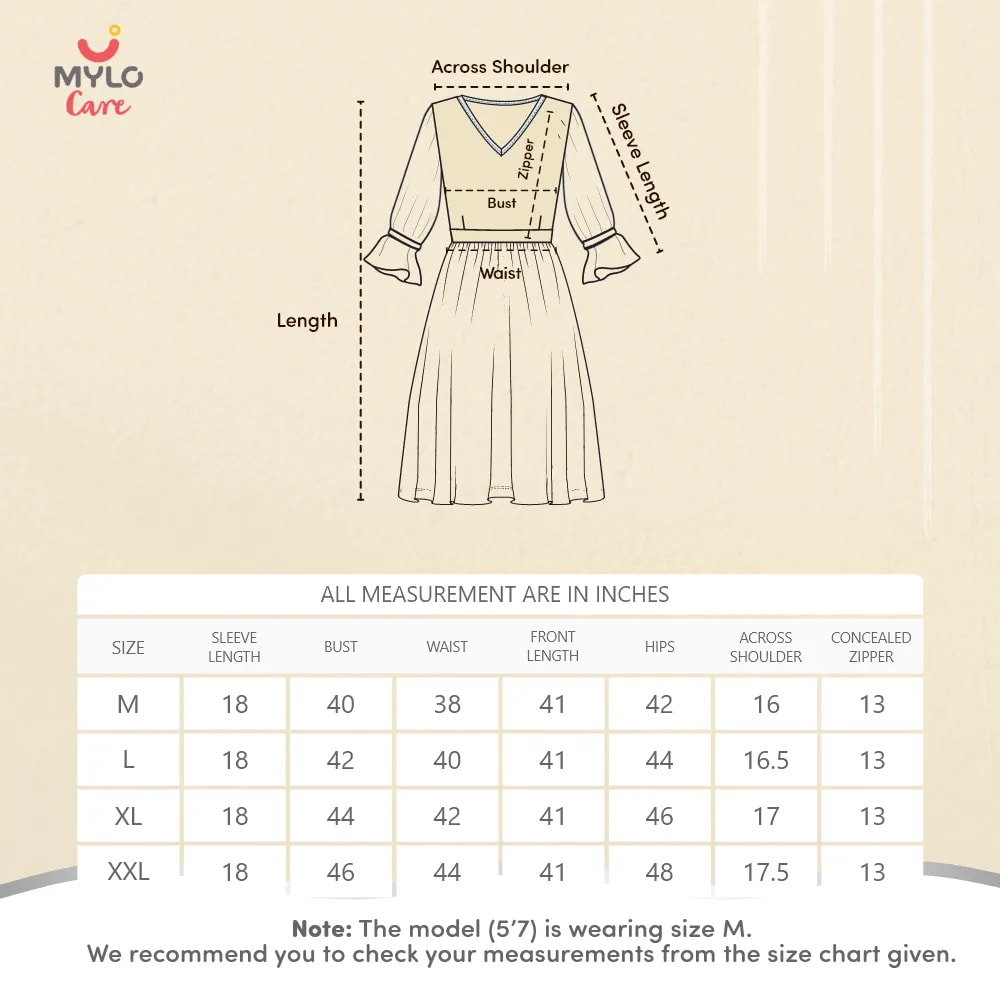 Maternity Dresses For Women with Both Side Zipper For Easy Feeding | Adjustable Belt for Growing Belly | Maxi Nighty Dress | Yellow Peony | M