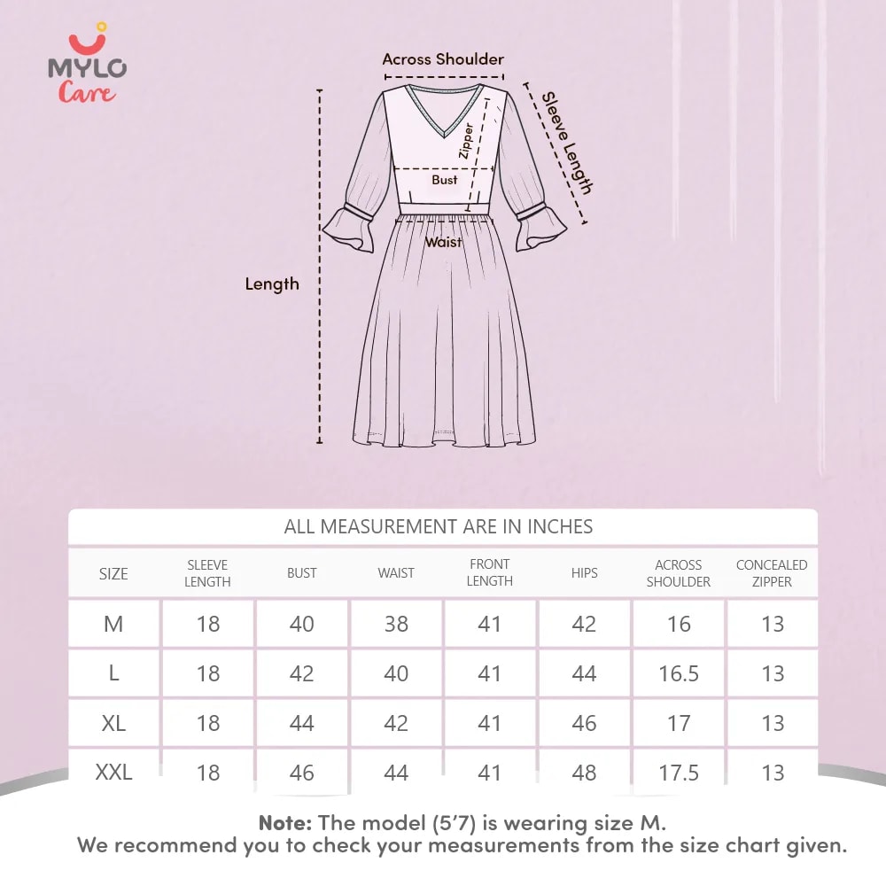 Maternity Dresses For Women with Both Side Zipper For Easy Feeding | Adjustable Belt for Growing Belly | Maxi Nighty Dress | Pink Rose | XXL