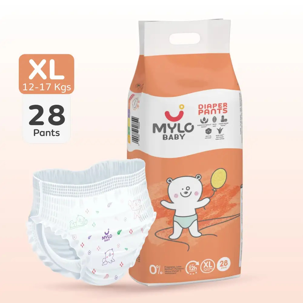 Mylo Baby Diaper Pants Extra Large (XL) Size 12-17 kgs (28 count) - Pack of 1