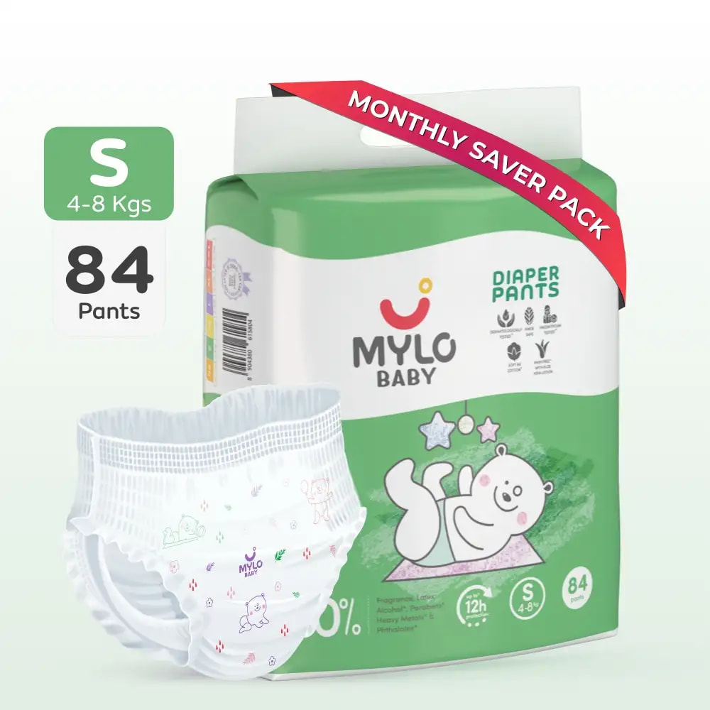 Mylo Baby Diaper Pants S Size 4-8 kgs Pack of 84