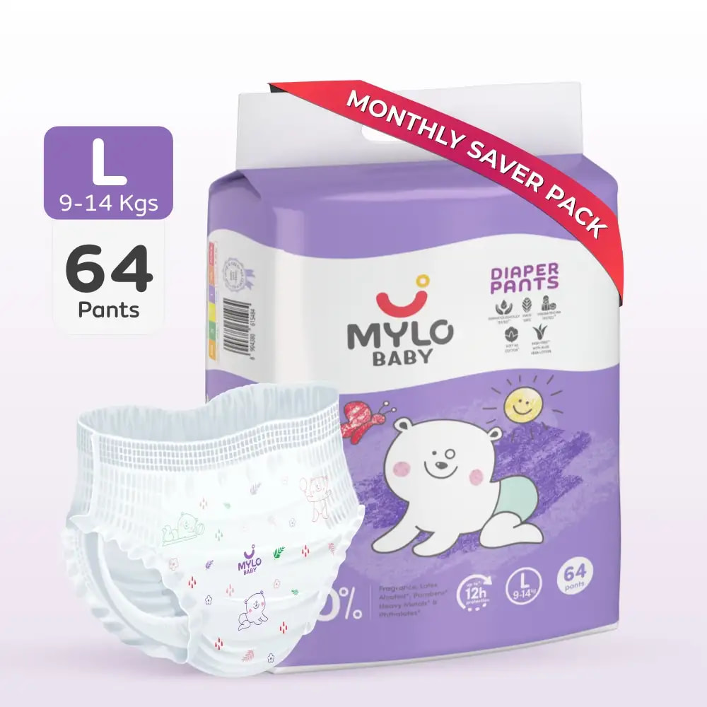 Mylo Baby Diaper Pants L Size 9-14 kgs Pack of 64