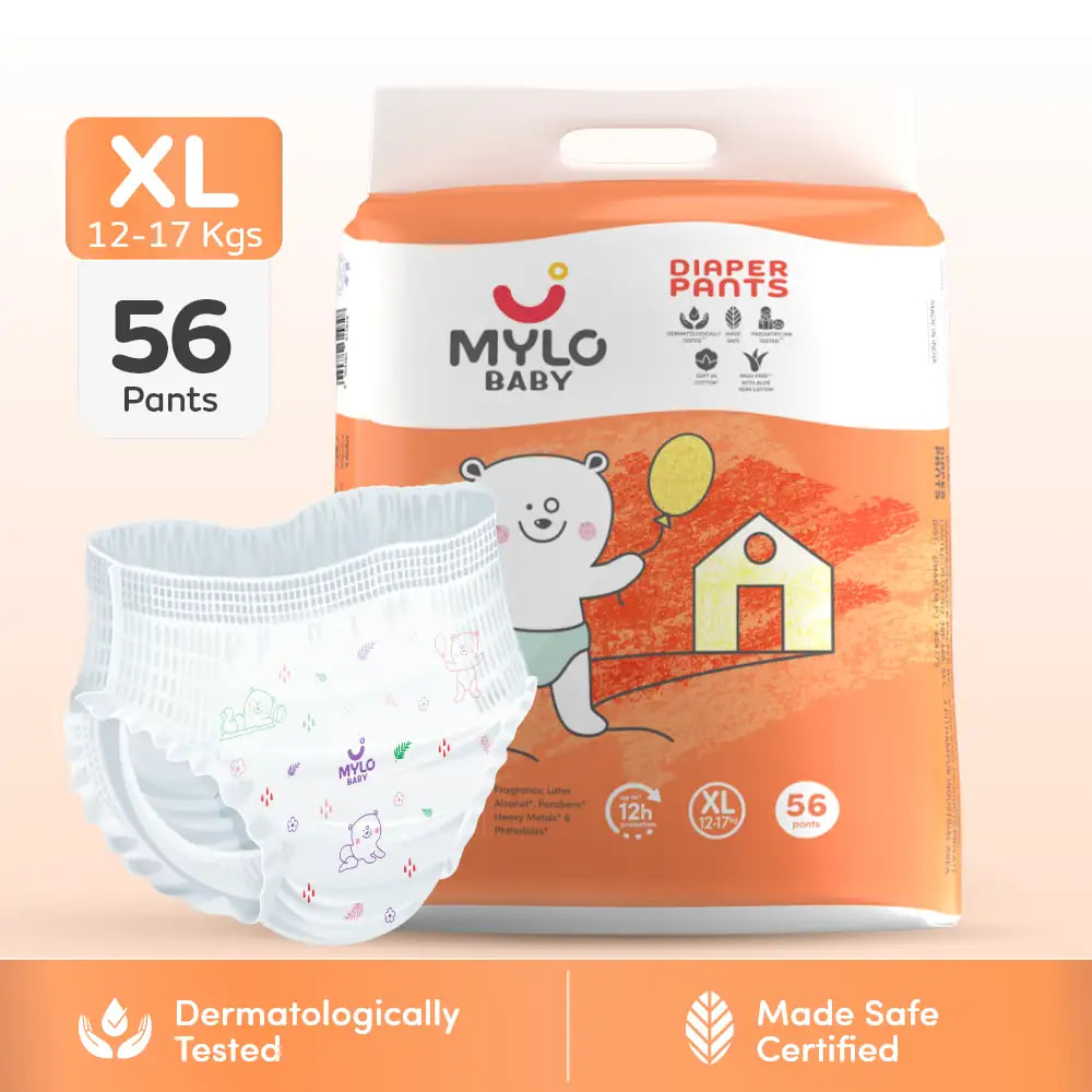 Mylo Baby Diaper Pants XL Size 12-17 kgs Pack of 56
