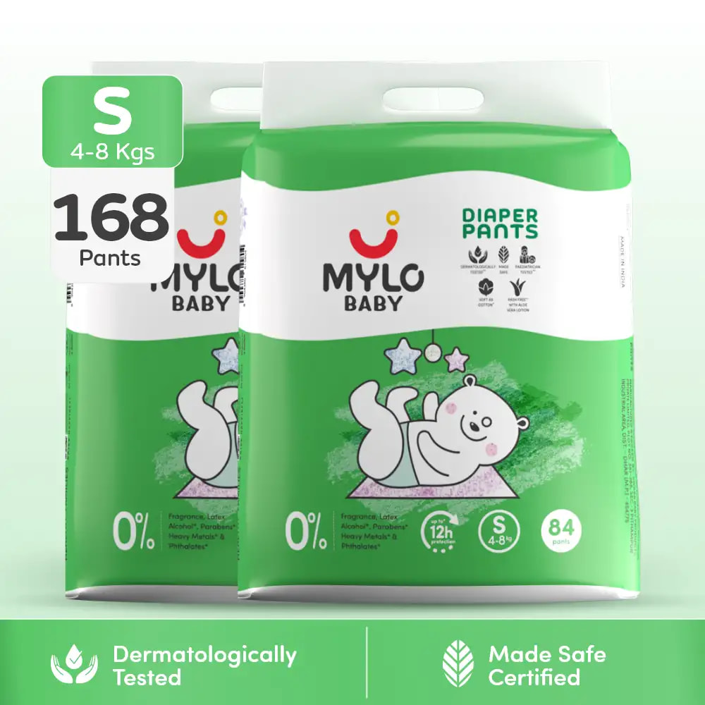 Mylo Baby Diaper Pants Jumbo S Size Pack of 84x2