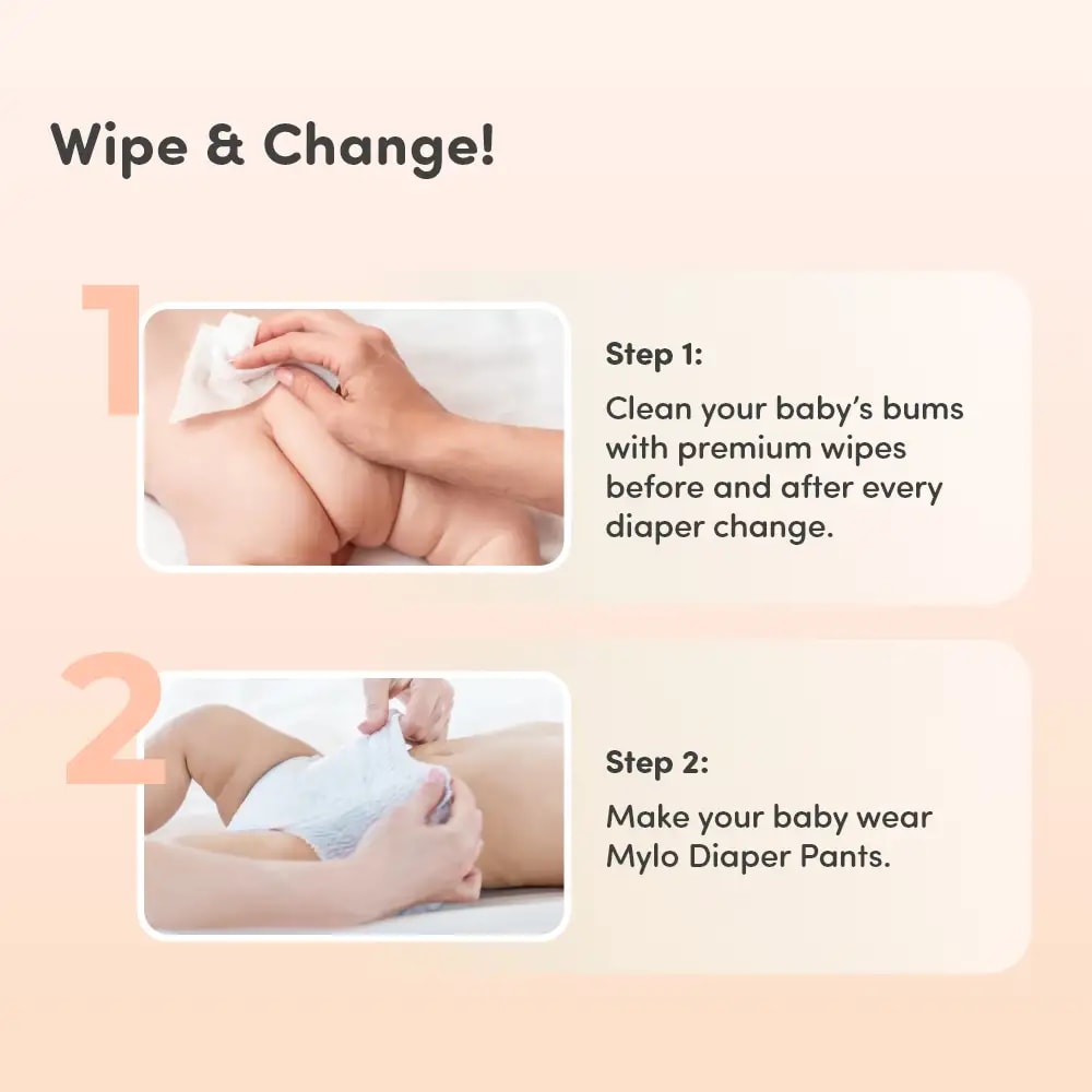 Baby Diaper Pants Extra Large (XL) Size 12-17 kgs (Jumbo Pack) + 99.5% Ultra Pure Water- Based Premium Wipes (Pack of 2)