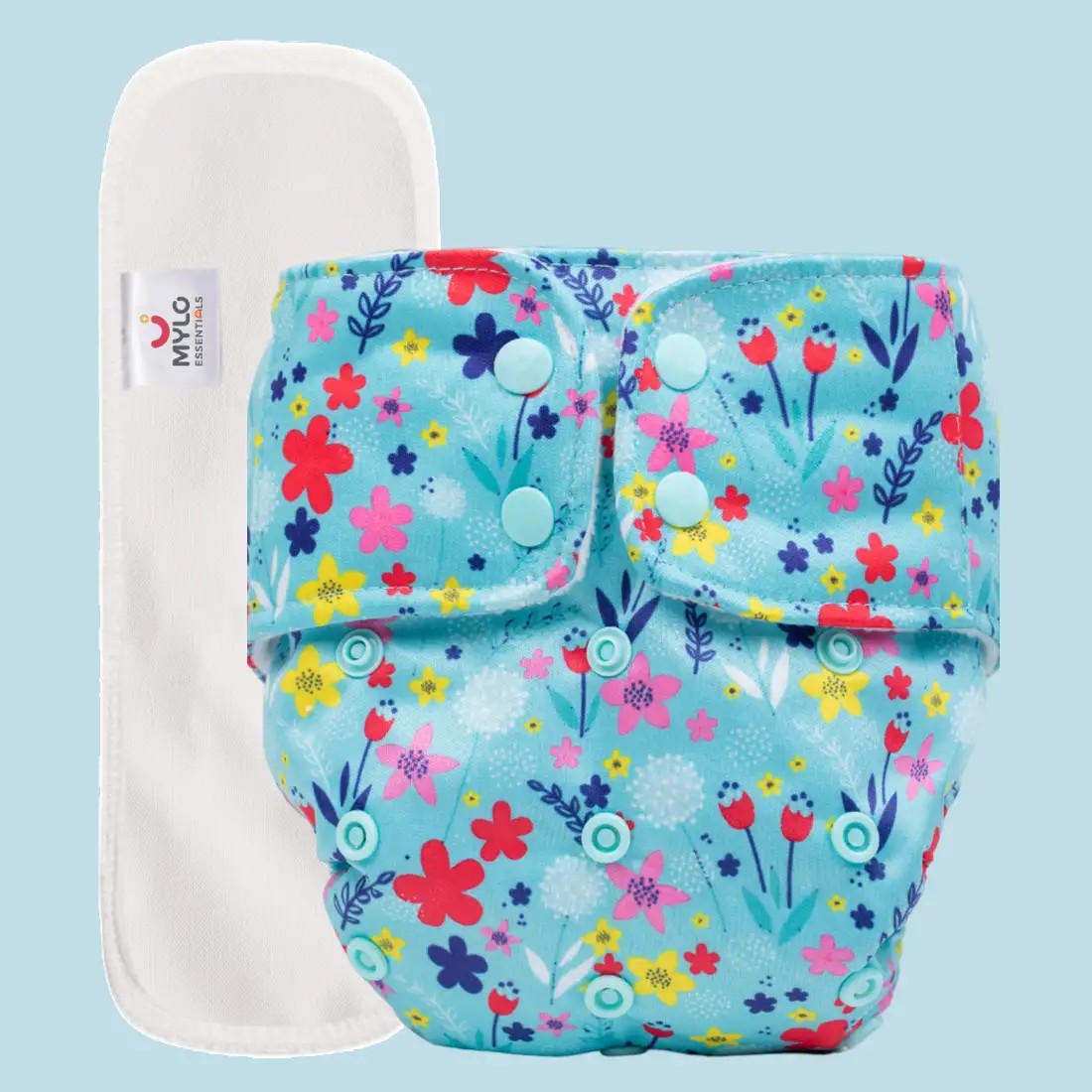 Adjustable & Reusable Cloth Diaper - Floral Spring Print - Pack of 1