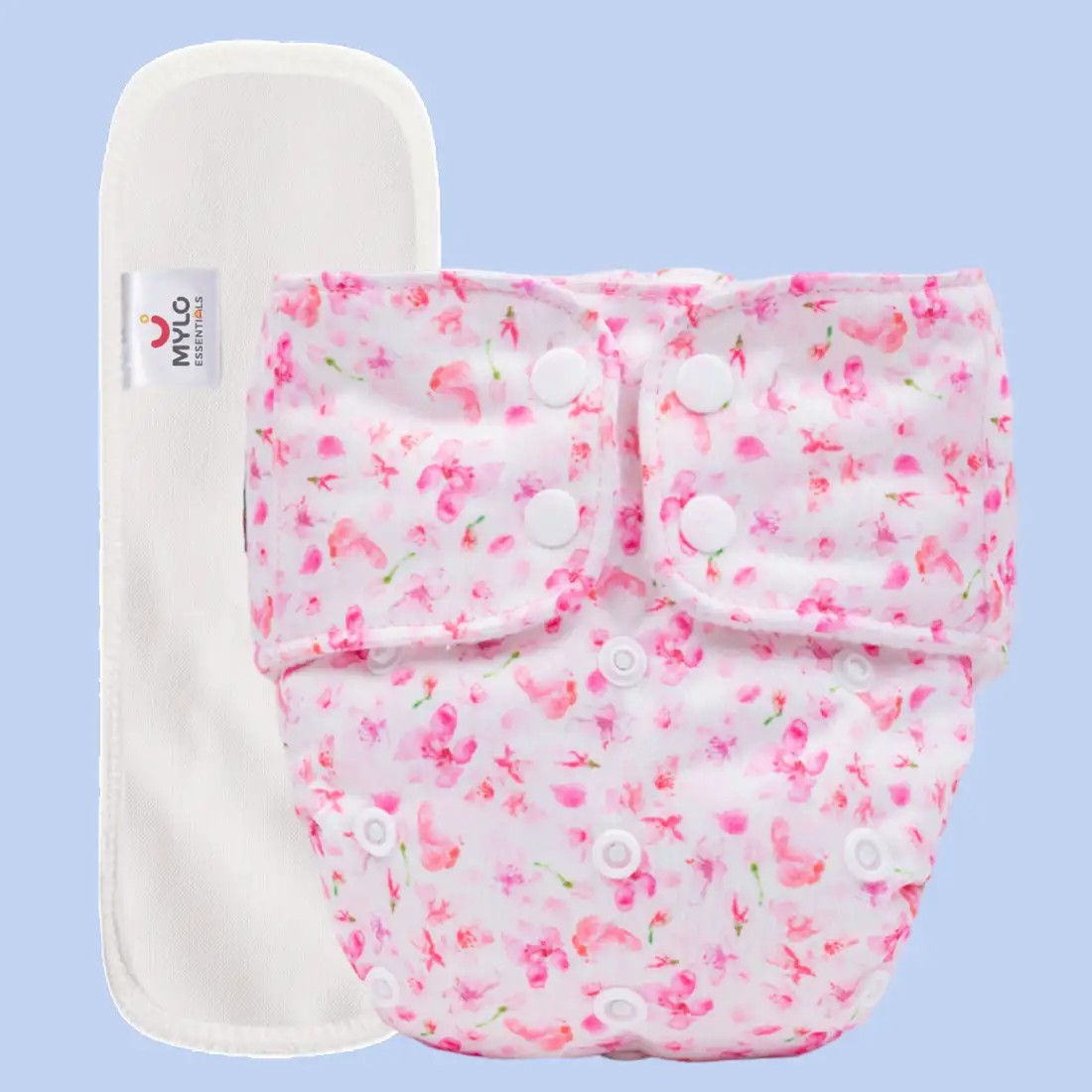 Adjustable & Reusable Cloth Diaper - Cherry Blossom - Pack of 1