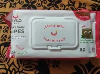 Gentle Baby Wipes With Lid - Organic Coconut Oil, Neem, Aloe Vera and Vitamin E | 98% Pure Water | Dermatologically Tested (Pack of 6) - 72 Wipes Per Pack