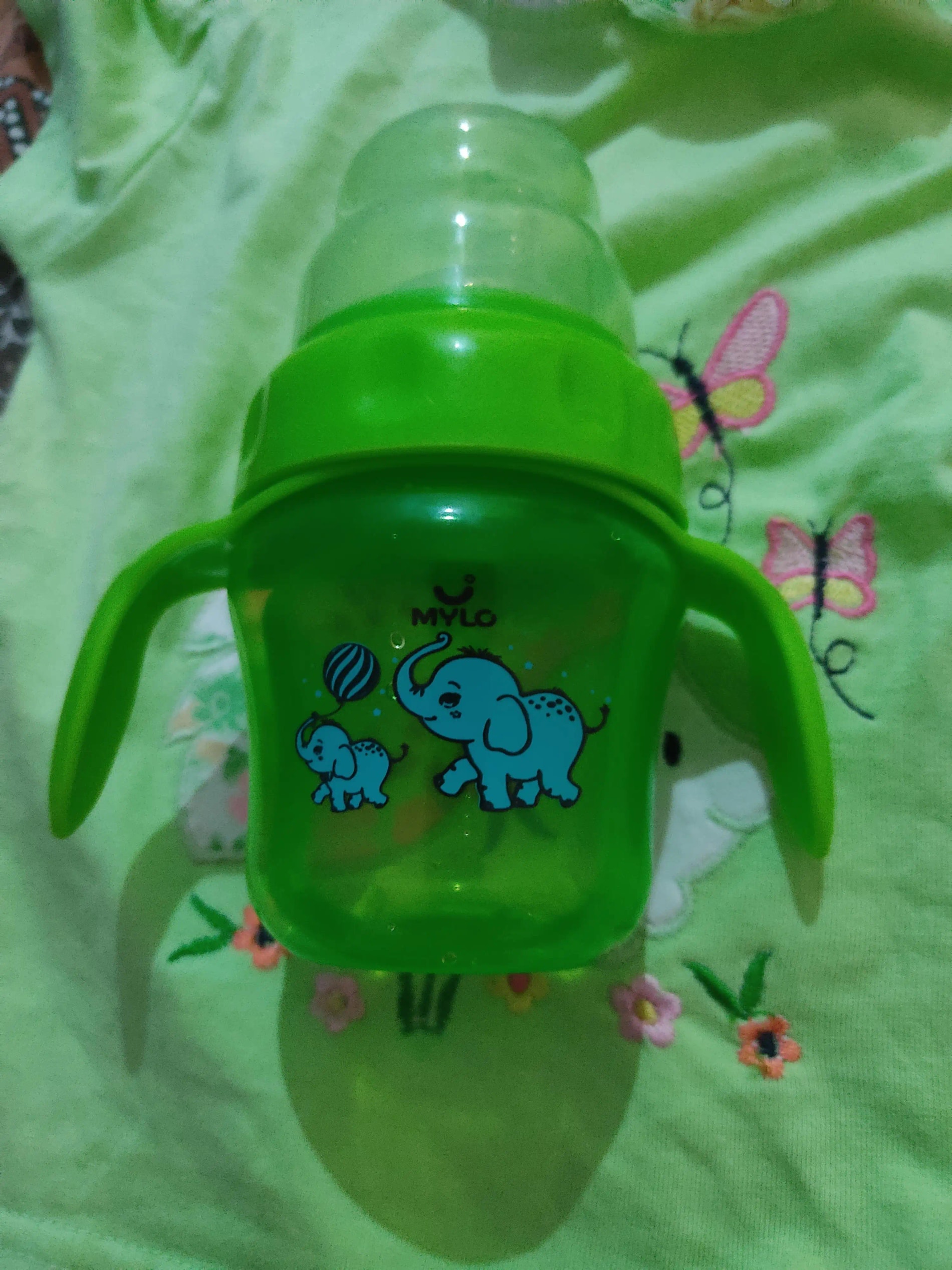 Baby Sipper | 2-in-1 Convertible Sipper with Spout & Straw | Sipper Bottle for Kids - 150ml - BPA-Free (Green)