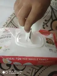 Gentle Baby Wipes With Lid - Organic Coconut Oil, Neem, Aloe Vera and Vitamin E | 98% Pure Water | Dermatologically Tested (Pack of 6) - 72 Wipes Per Pack