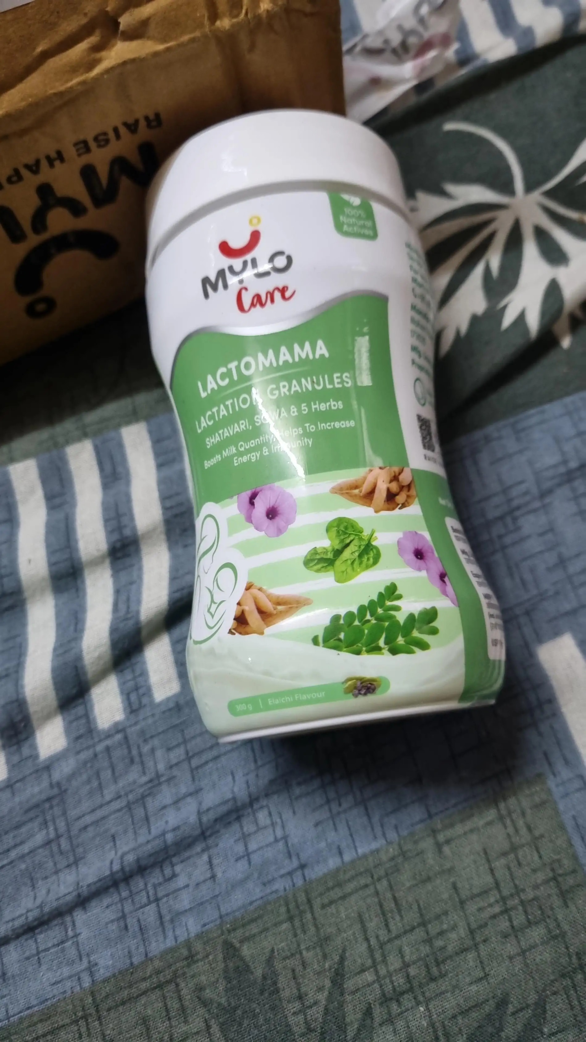 Mylo LactoMama ™ | With Shatavari, Sowa & 5 herbs | Natural Supplement for Boosting Breast Milk | 100% Natural Ingredients | 300g | Pack of 2 | Elaichi