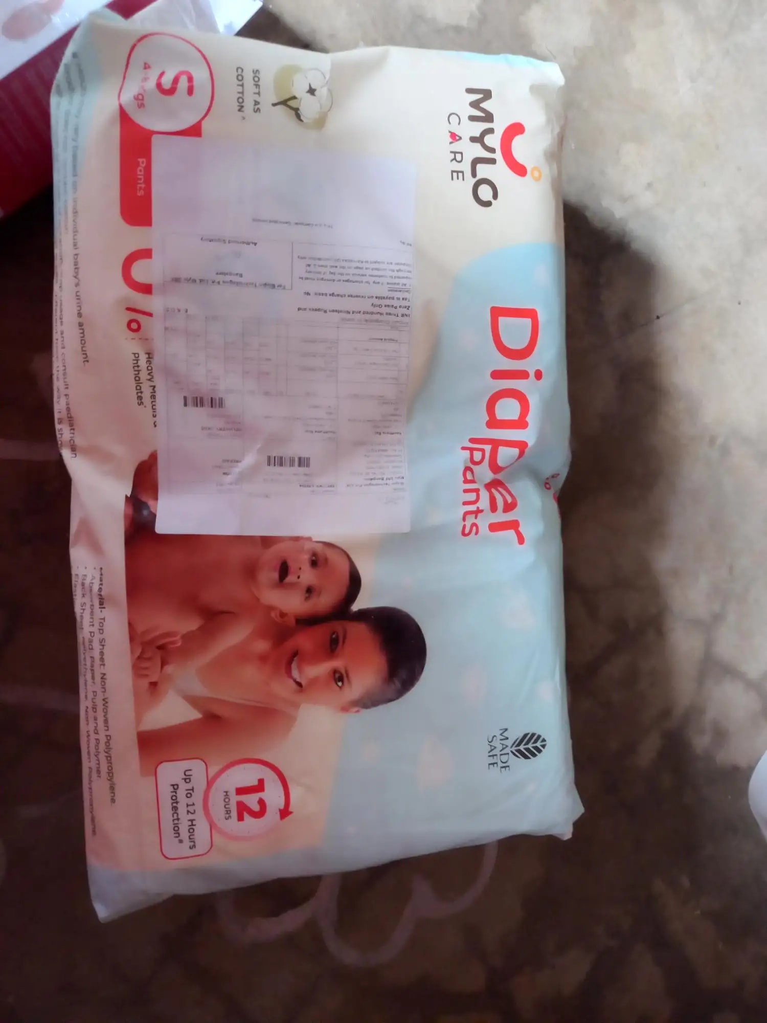 Mylo Baby New Born Diaper Pants | Up to 5Kgs | with Wetness Indicator | 92 Count