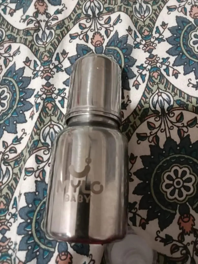 Stainless Steel Feeding Bottle | BPA Free | Anti-Colic | 100% Food Grade | Feels Natural Baby Bottle | Non-toxic Rust Free - 140 ml