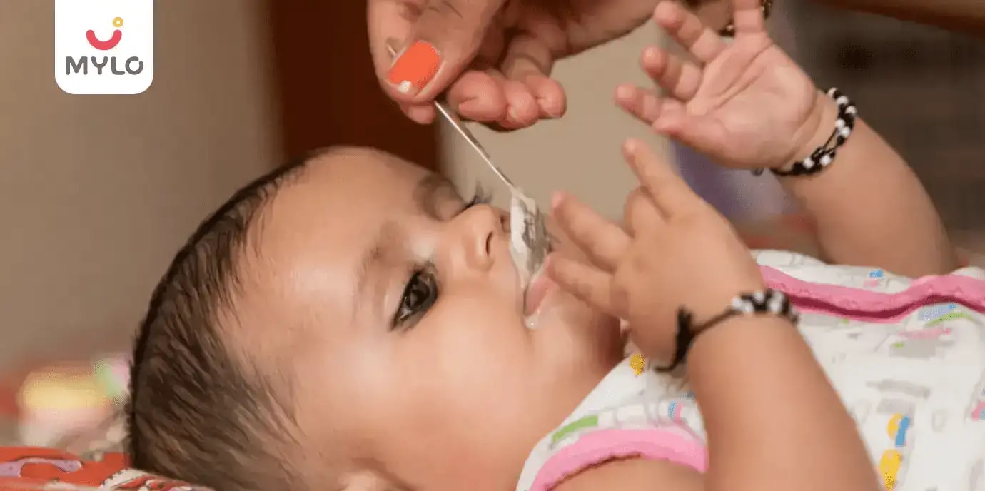 Images related to మీ 6 నెలల పసిబిడ్డకి ఎంత మొత్తంలో & ఎంత తరచుగా ఘన పదార్థాలు ఆహారంగా పెట్టవచ్చు?|How Much & How Often Should You Feed Solids to Your 6-Month-Old in Telegu