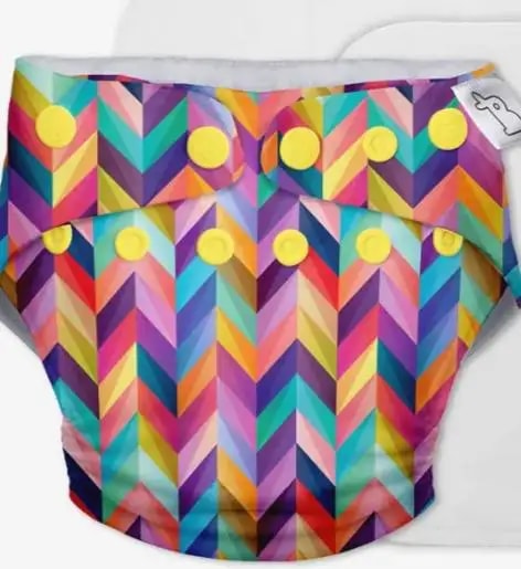 Adjustable Washable & Reusable Cloth Diaper With Absorbent Insert Pad (3M-3Y) | Oeko-Tex Certified - Rainbow, Floral Spring & Heart Doodles