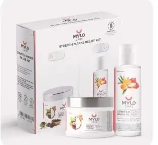 Stretch Marks Kit - Removes Scars | Made with Natural Ingredients | Tightens Skin - (1 Stretch Mark Oil - 100 ml, 2 Stretch Marks Cream - 100ml each)