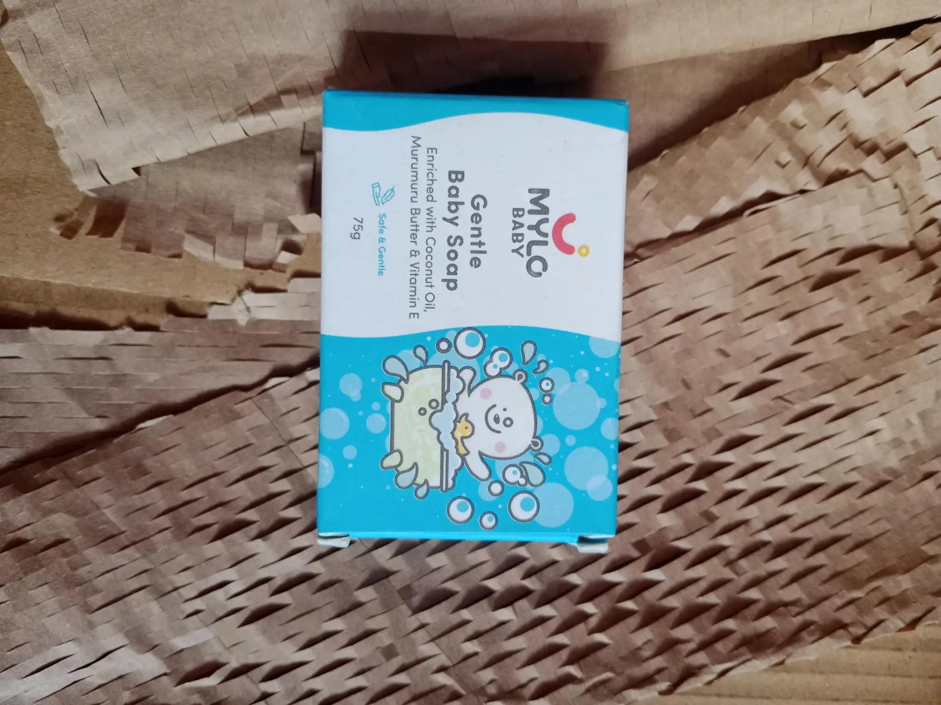 Mylo Baby Soap 75g - For 0-3 years with Vitamin E, Murumuru Butter, Jojoba Oil & Coconut Oil  - Pack of 3