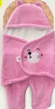 Baby Wrapper for New Born | Baby Swaddling Wrapper | 4-in-1 All Season AC Blanket cum Sleeping Bag for Baby 0-6 Months - Light Pink & Mint Green