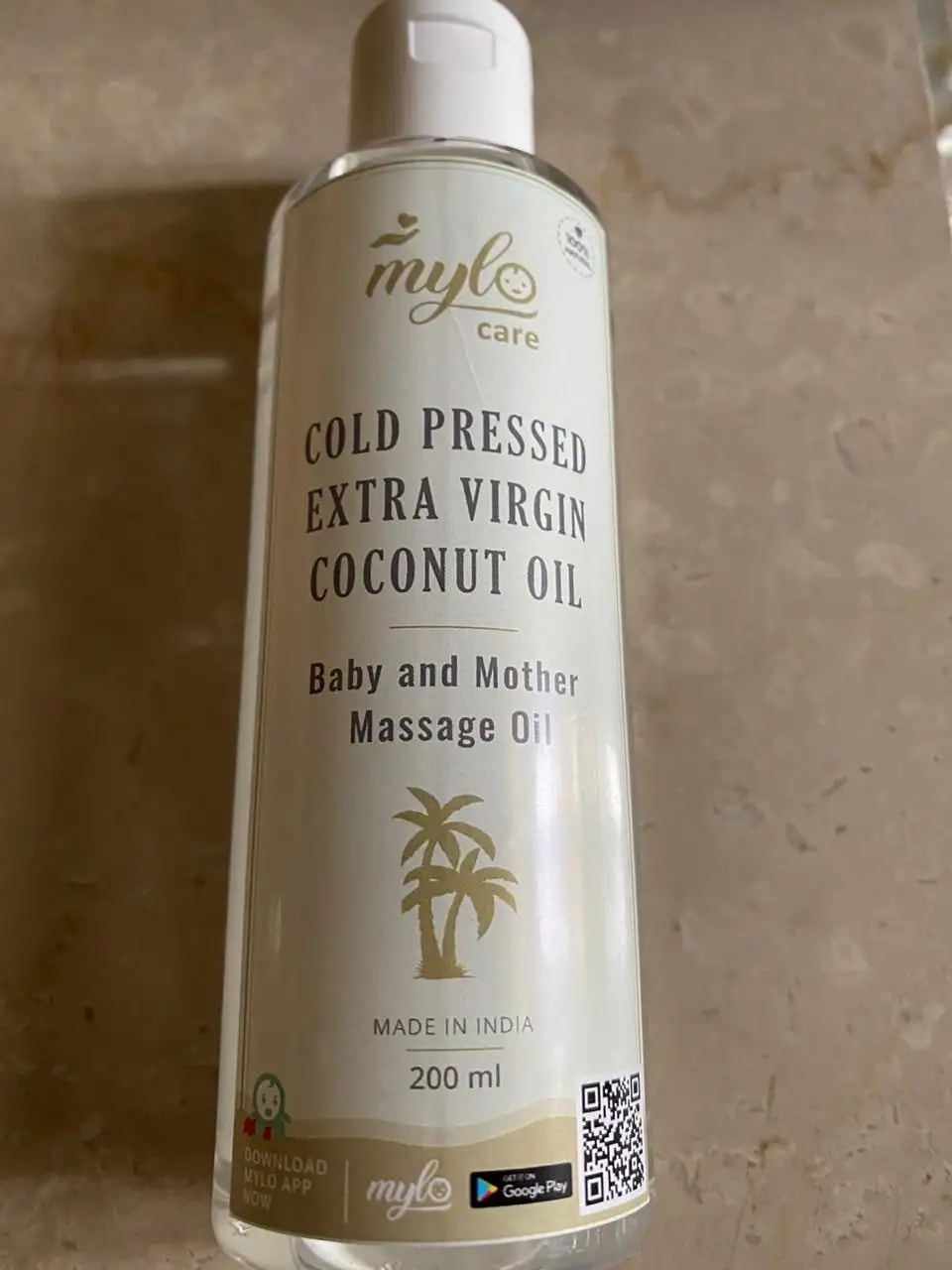 Cold Pressed Extra Virgin Coconut Oil for Skin & Hair - Nourishes Skin Deeply | Reduces Dandruff | Strengthens Hair | Soothes Baby's Rashes - 200 ml