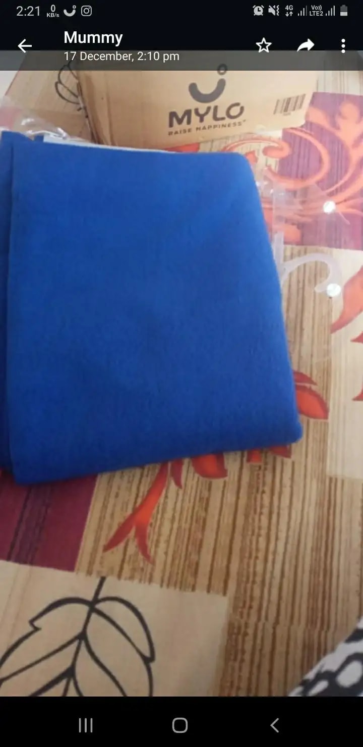 Waterproof Extra Absorbent Baby Dry Sheet & Bed Protector | Guards Against Spills, Stains & Nappy Leaks | Foldable & Portable - Navy Blue - M