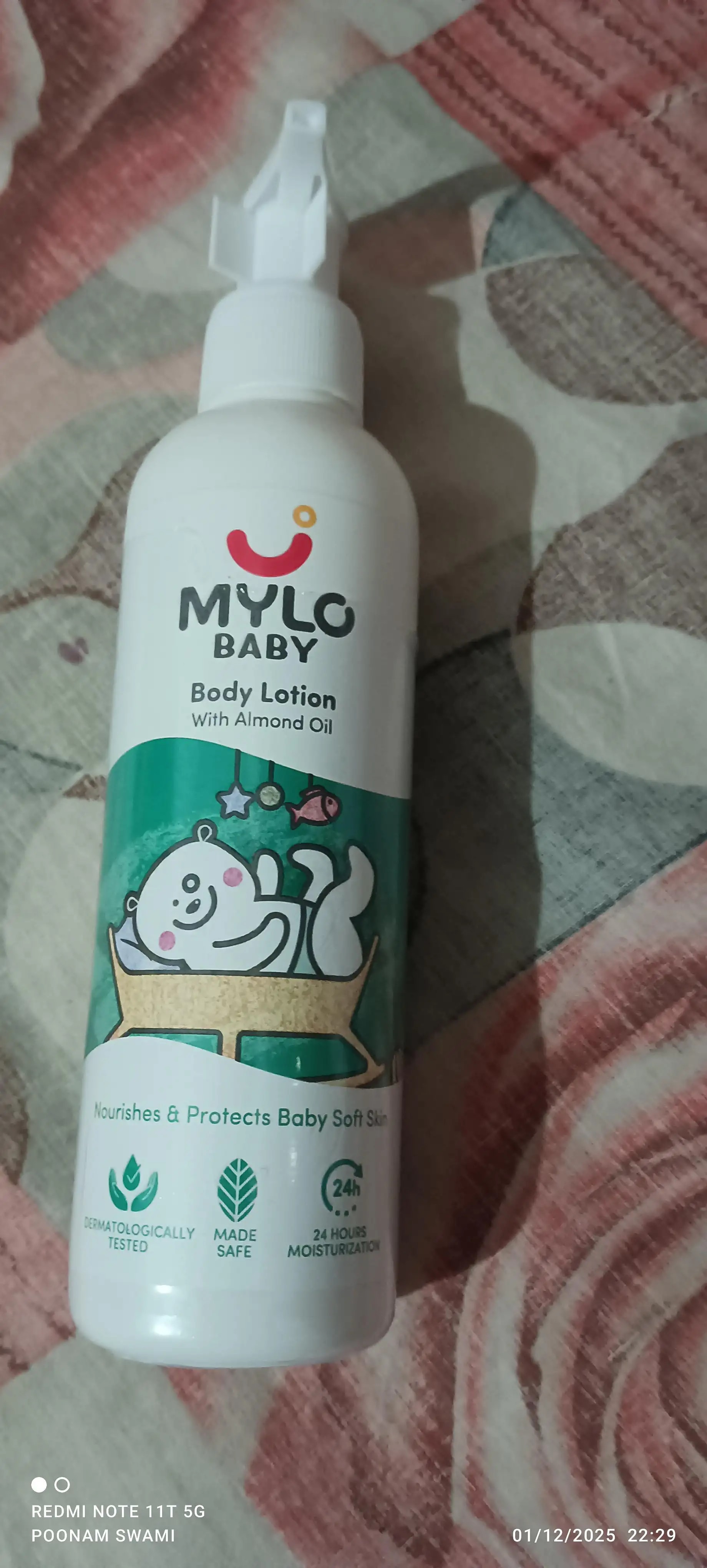 Baby Lotion for Kids | Made Safe Certified | Dermatologically Tested | Long Lasting 24 Hours Moisturisation | Soothes Dryness - 200 ml