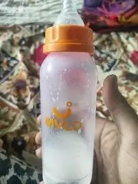 2-in-1 Baby Feeding Bottle | BPA Free with Anti-Colic Nipple & Spoon | Easy Flow Neck Design - Lion & Giraffe 125ml & 250ml