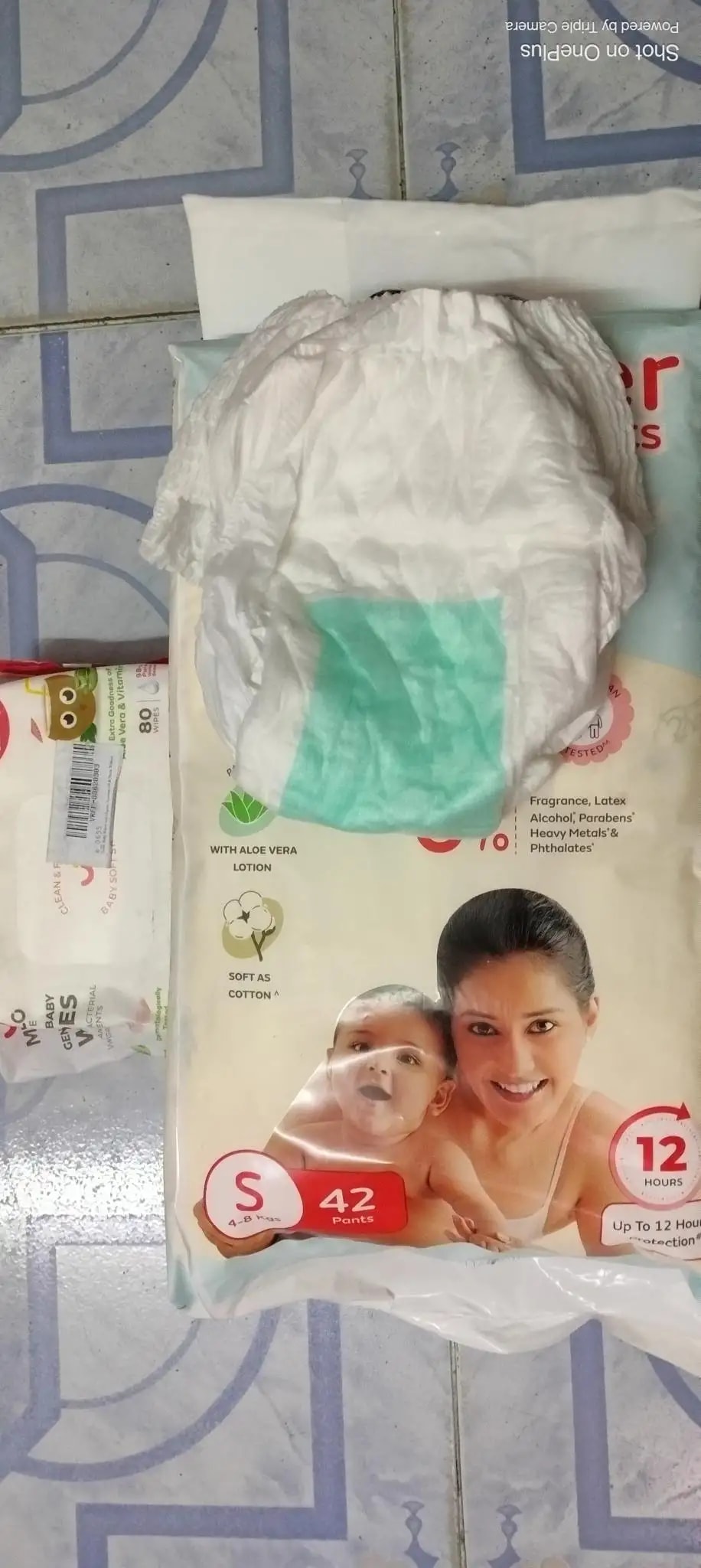 Monthly Diapering Super Saver Combo - Baby Diaper Pants Small (S) - (84 count) + Baby Wipes (Pack of 2)