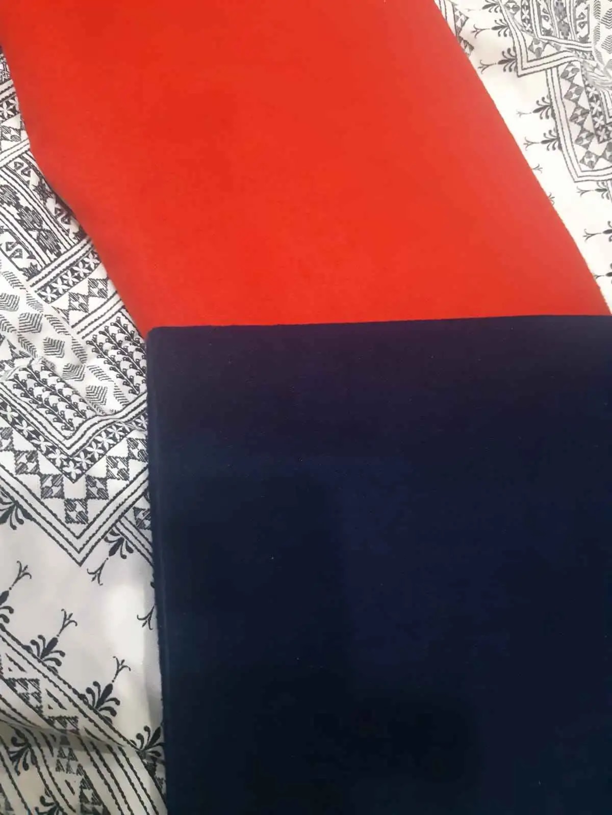 Waterproof Extra Absorbent Baby Dry Sheet & Bed Protector | Guards Against Spills, Stains & Nappy Leaks | Foldable & Portable - (M) (Blue & Red) - Pack of 2