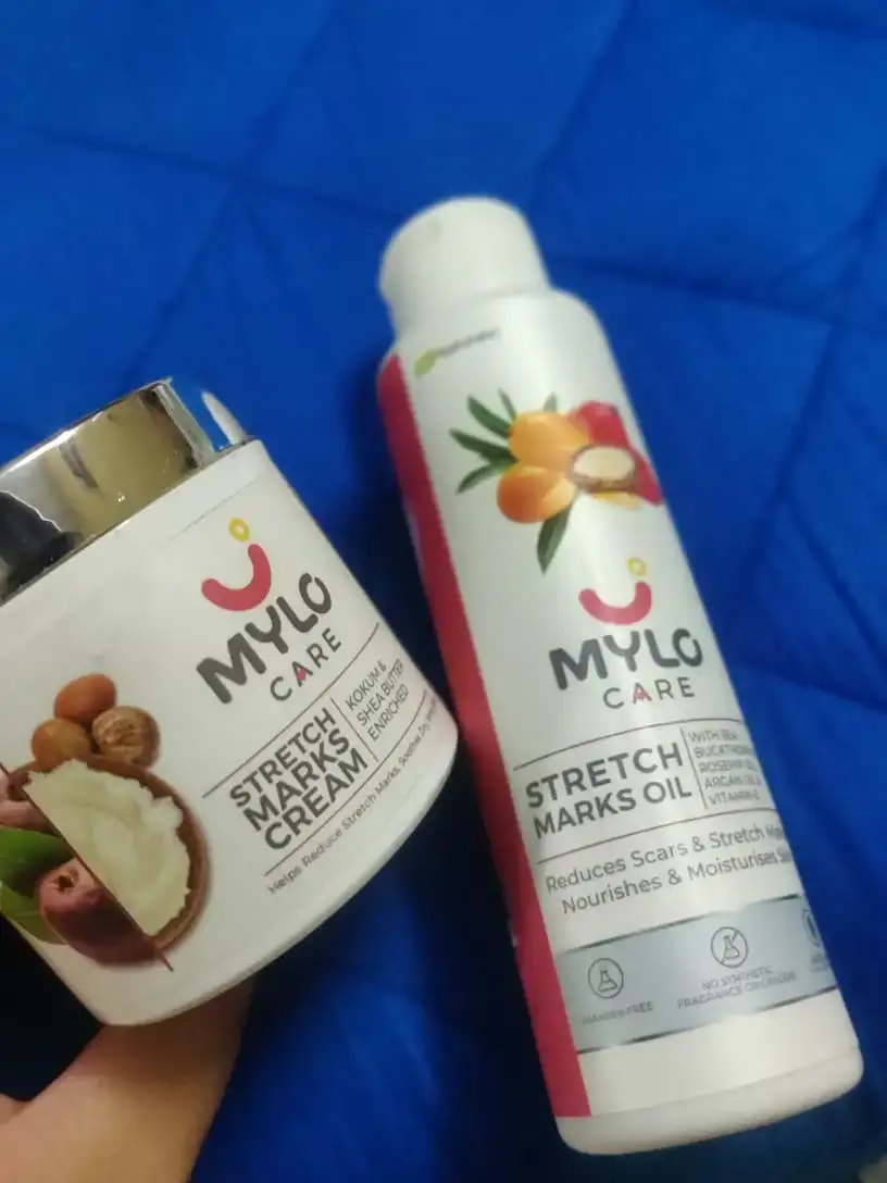 Stretch Marks Kit - Removes Scars | Made with Natural Ingredients | Tightens Skin - (1 Stretch Mark Oil - 100 ml, 2 Stretch Marks Cream - 100ml each)