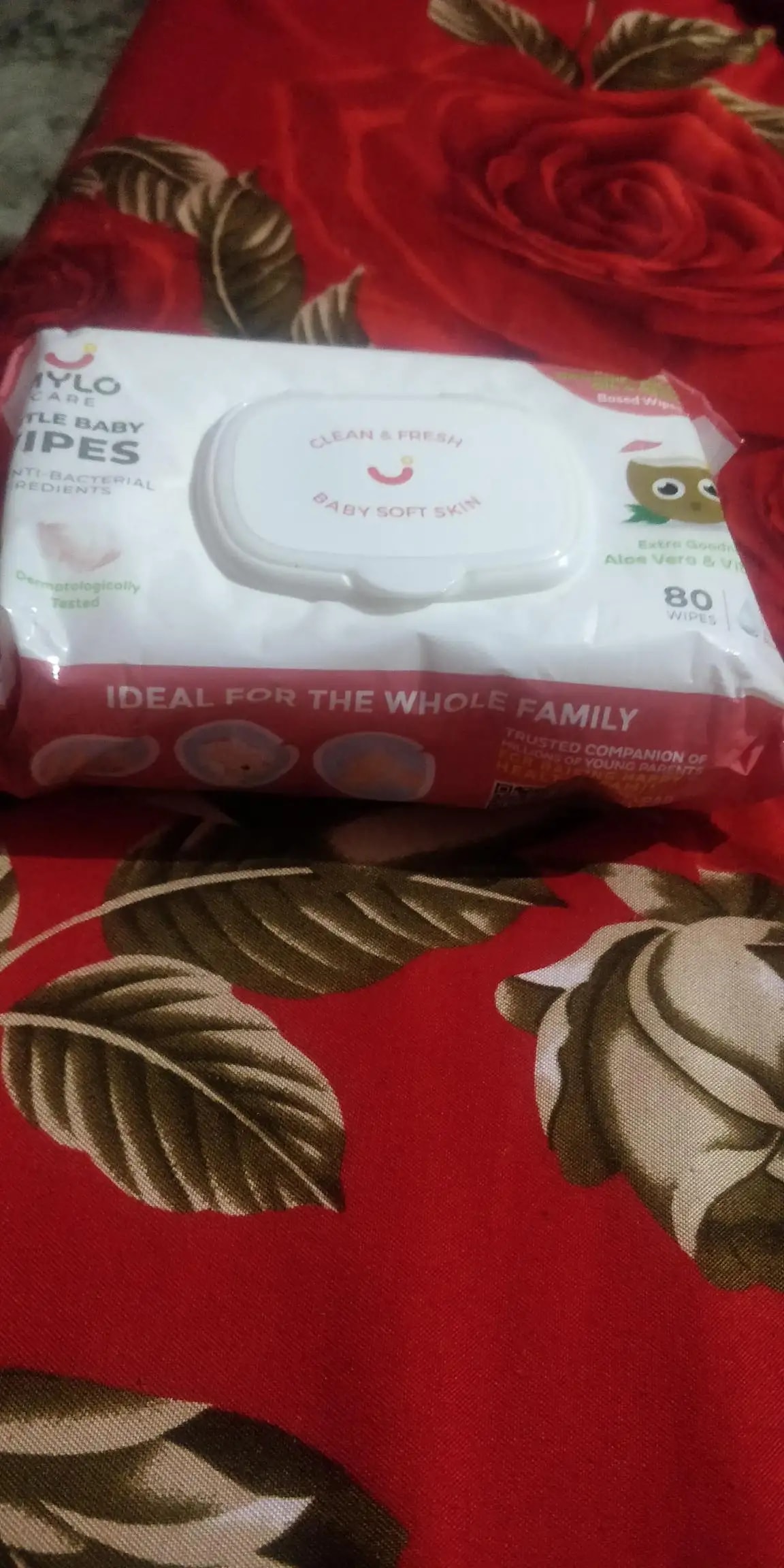 Gentle Baby Wipes With Lid - Organic Coconut Oil, Neem, Aloe Vera and Vitamin E | 98% Pure Water | Dermatologically Tested (Pack of 6) - 72 Wipes Per Pack