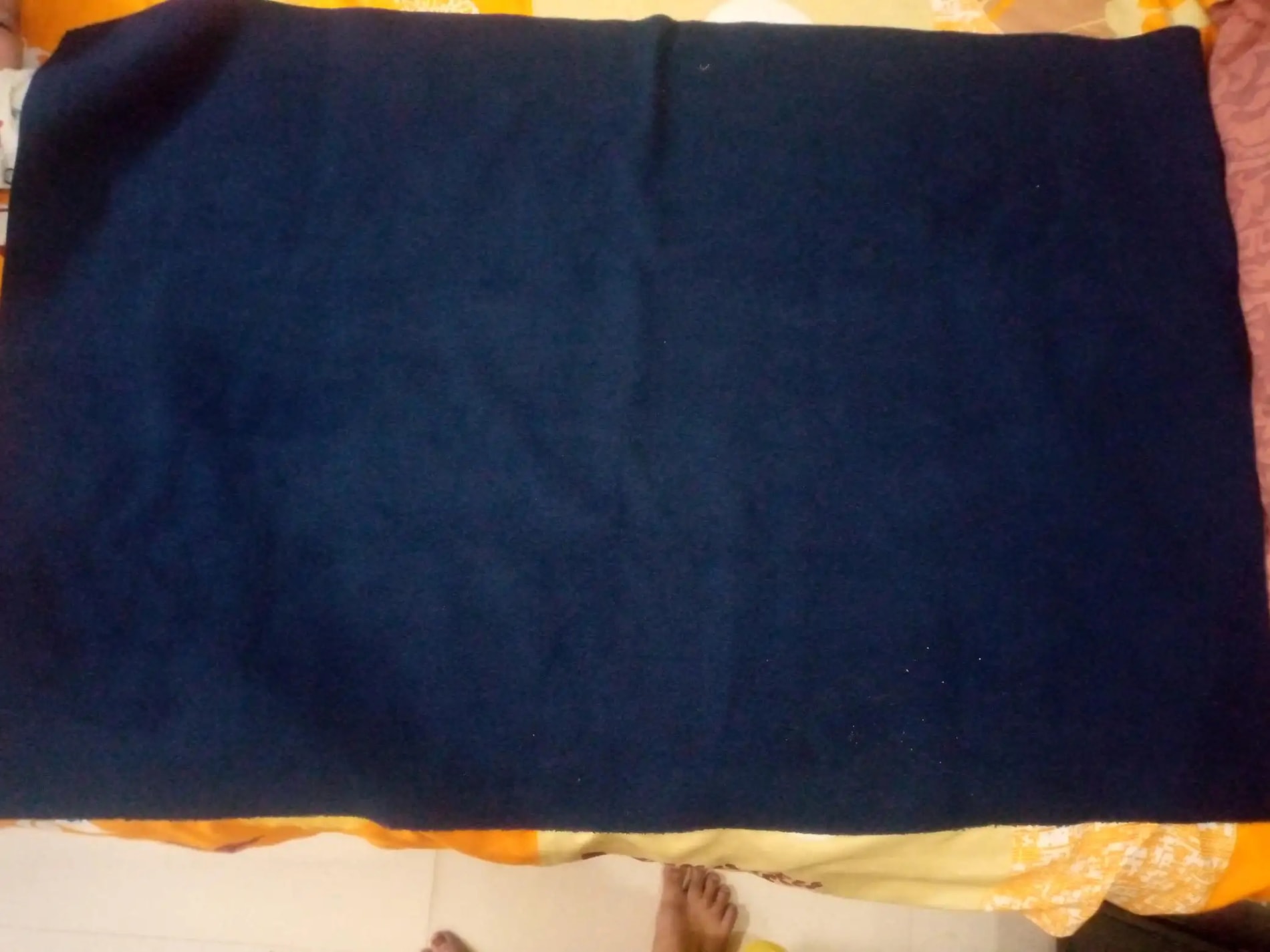 Waterproof Extra Absorbent Baby Dry Sheet & Bed Protector | Guards Against Spills, Stains & Nappy Leaks | Foldable & Portable - Navy Blue - M