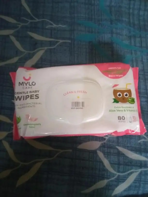 Gentle Baby Wipes With Lid - Organic Coconut Oil, Neem, Aloe Vera and Vitamin E | 98% Pure Water | Dermatologically Tested (Pack of 6) - 72 Wipes Per Pack