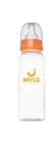 2-in-1 Baby Feeding Bottle | BPA Free with Anti-Colic Nipple & Spoon | Easy Flow Neck Design - Lion & Giraffe 125ml & 250ml