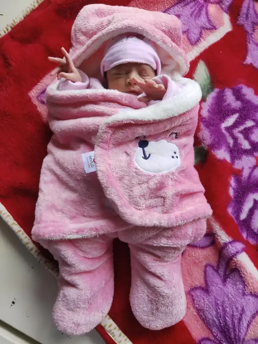 Baby Wrapper for New Born | Baby Swaddling Wrapper | 4-in-1 All Season AC Blanket cum Sleeping Bag for Baby 0-6 Months - Light Pink & Mint Green