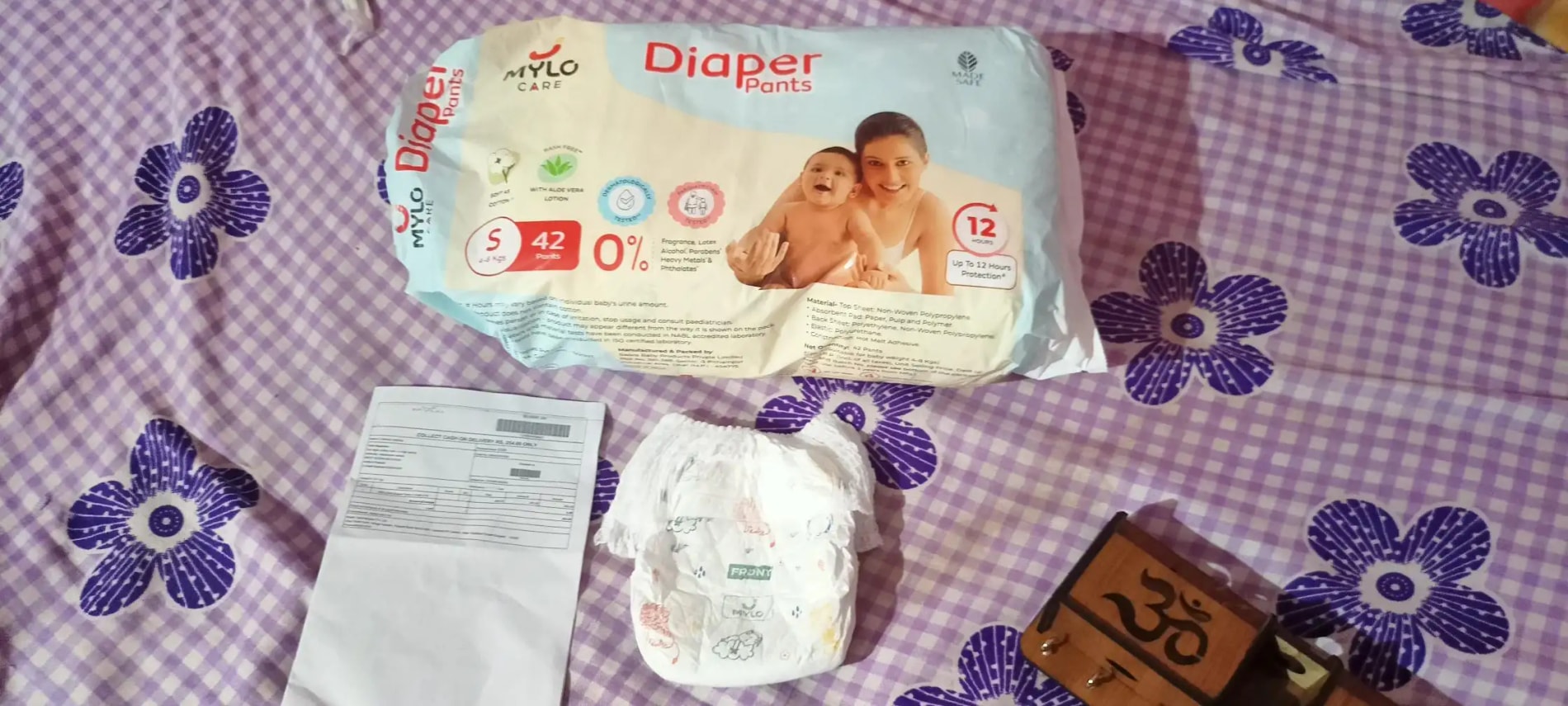 Mylo Baby New Born Diaper Pants | Up to 5Kgs | with Wetness Indicator | 92 Count