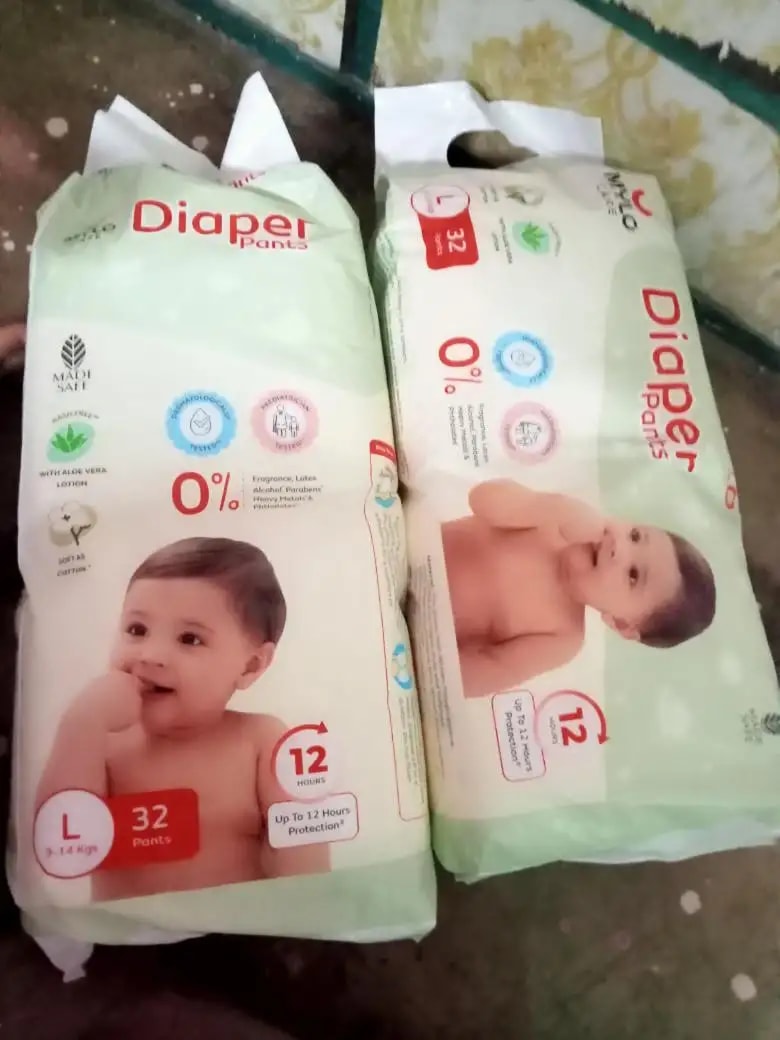 Mylo Baby New Born Diaper Pants | Up to 5Kgs | with Wetness Indicator | 92 Count