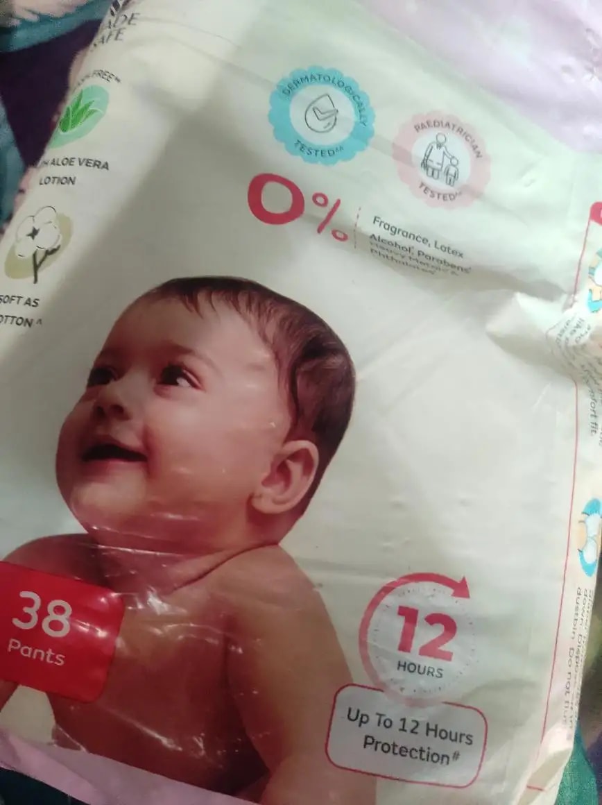 Mylo Baby New Born Diaper Pants | Up to 5Kgs | with Wetness Indicator | 92 Count