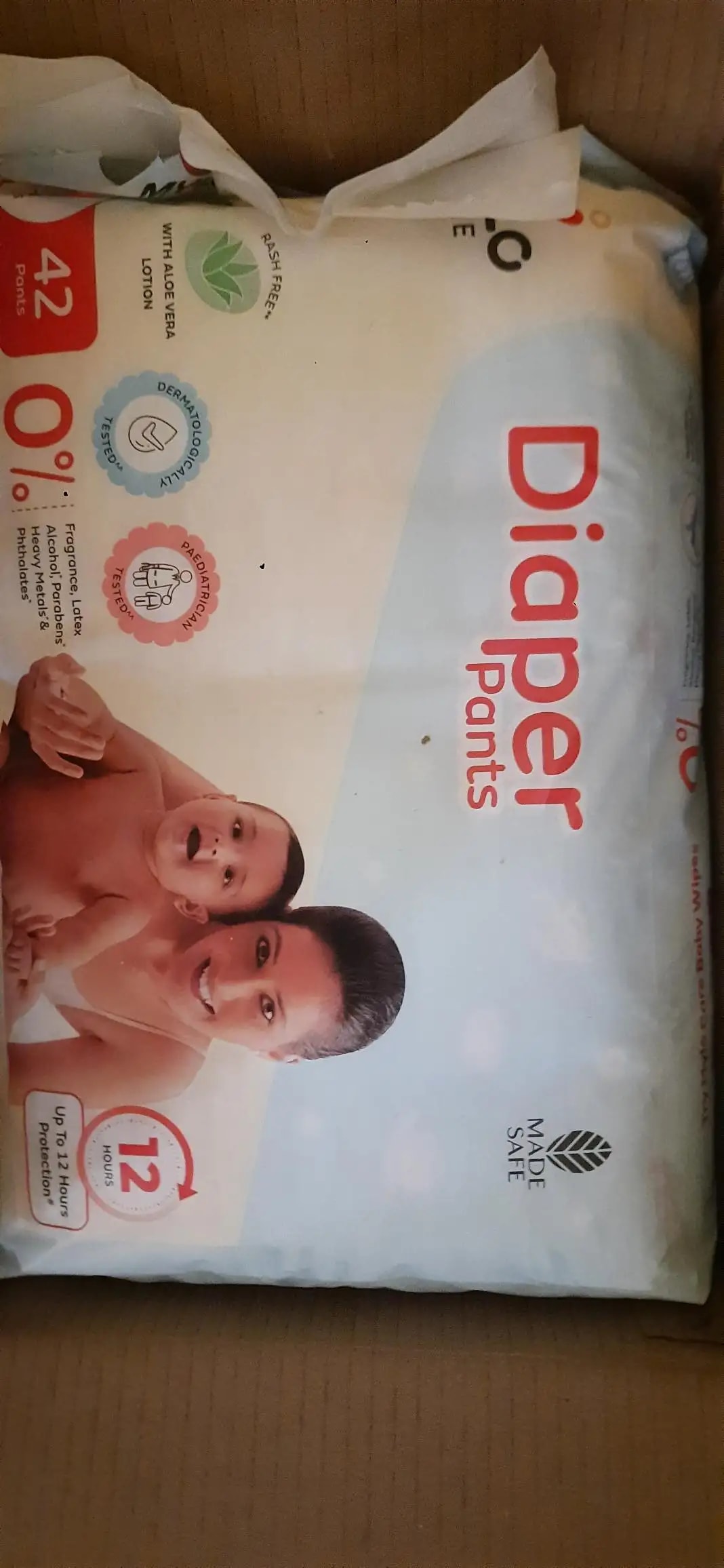 Mylo Baby New Born Diaper Pants | Up to 5Kgs | with Wetness Indicator | 92 Count
