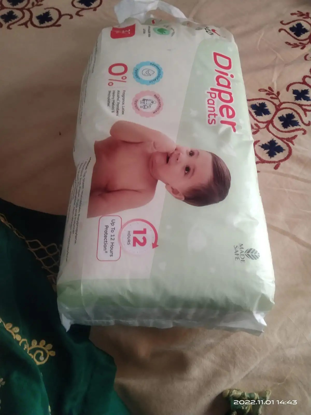 Mylo Baby New Born Diaper Pants | Up to 5Kgs | with Wetness Indicator | 92 Count