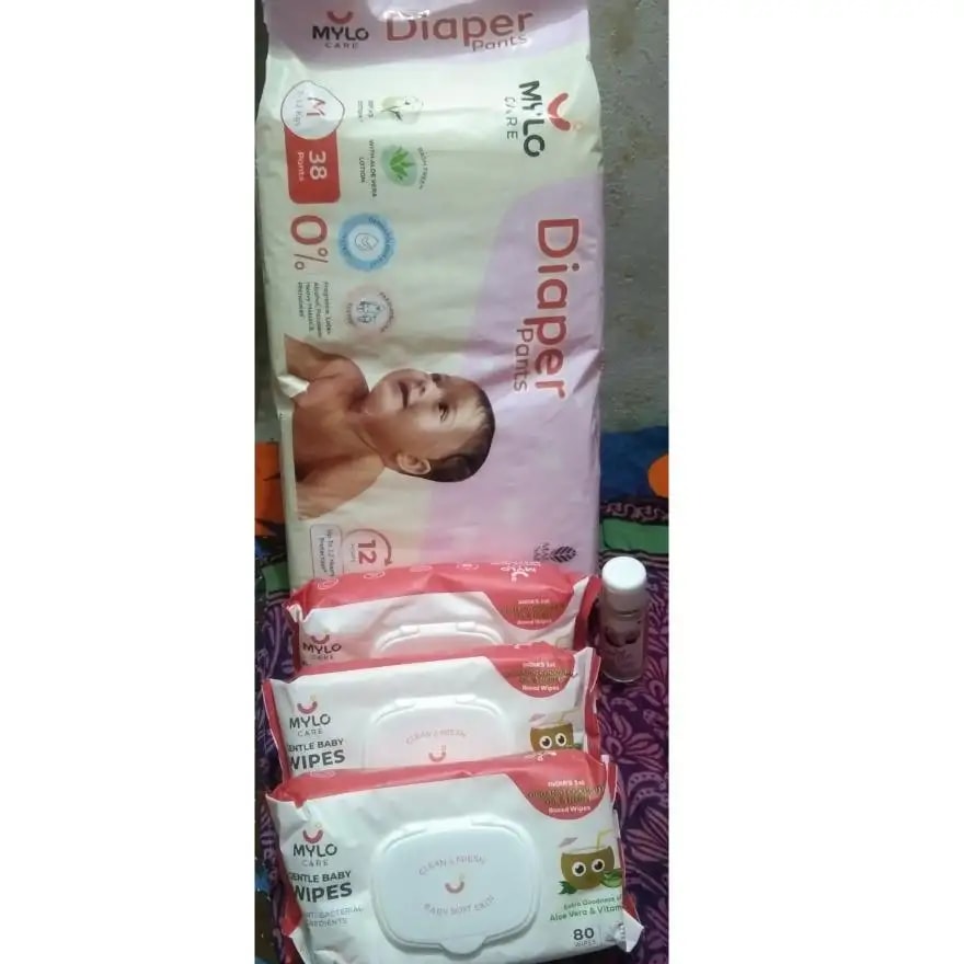 Gentle Baby Wipes With Lid - Organic Coconut Oil, Neem, Aloe Vera and Vitamin E | 98% Pure Water | Dermatologically Tested (Pack of 6) - 72 Wipes Per Pack