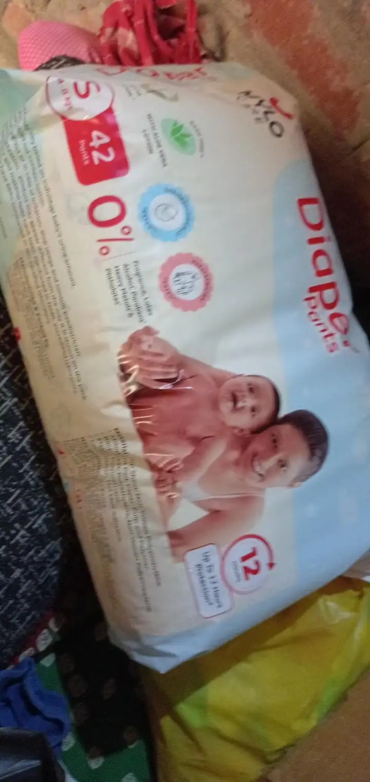 Mylo Baby New Born Diaper Pants | Up to 5Kgs | with Wetness Indicator | 92 Count