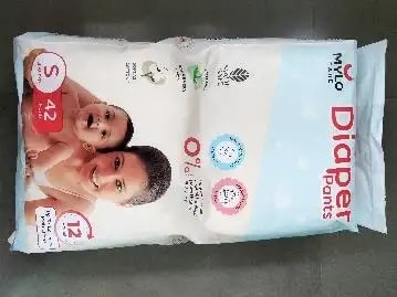 Mylo Baby New Born Diaper Pants | Up to 5Kgs | with Wetness Indicator | 92 Count