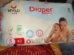 Mylo Baby New Born Diaper Pants | Up to 5Kgs | with Wetness Indicator | 92 Count