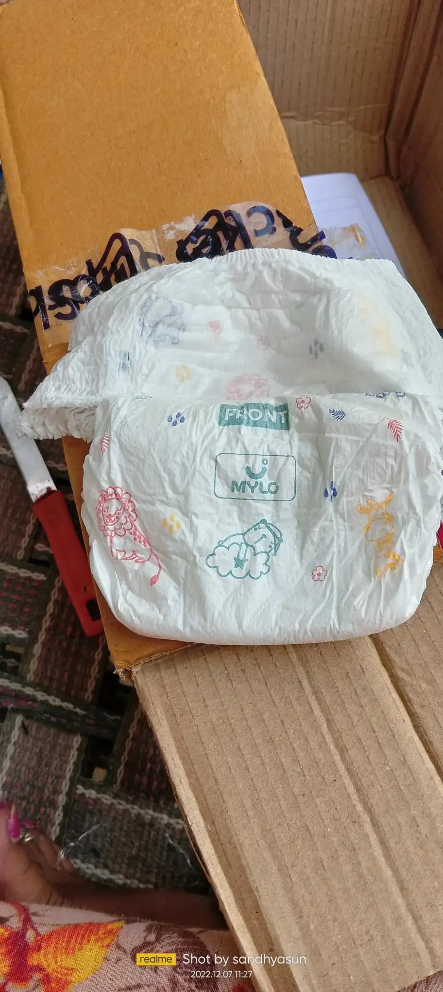 Mylo Baby New Born Diaper Pants | Up to 5Kgs | with Wetness Indicator | 92 Count