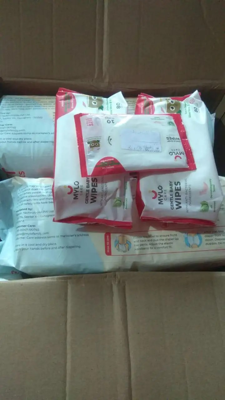 Monthly Diapering Super Saver Combo - Baby Diaper Pants Small (S) - (84 count) + Baby Wipes (Pack of 2)