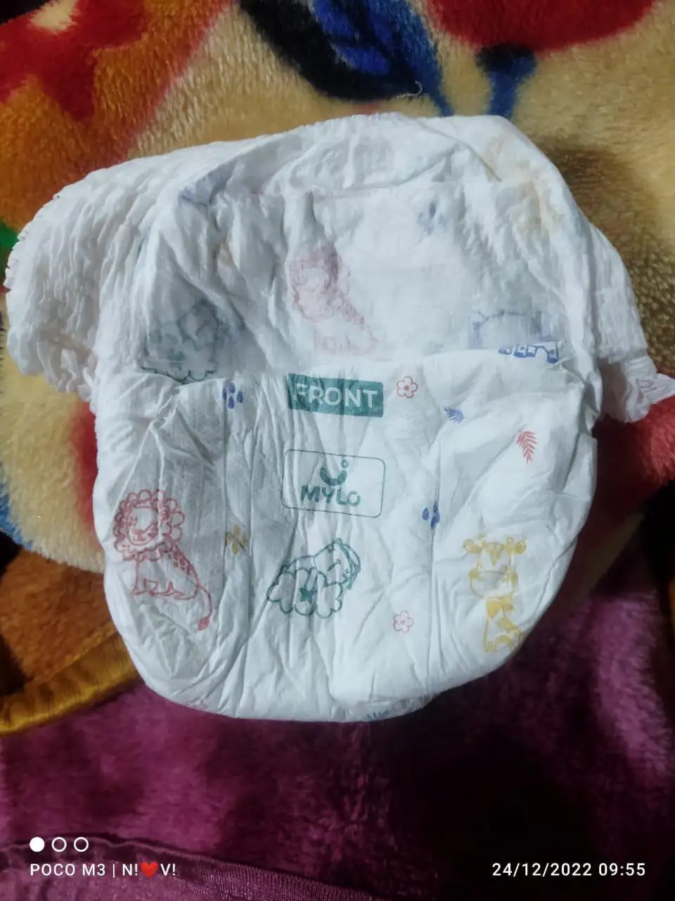 Mylo Baby New Born Diaper Pants | Up to 5Kgs | with Wetness Indicator | 92 Count