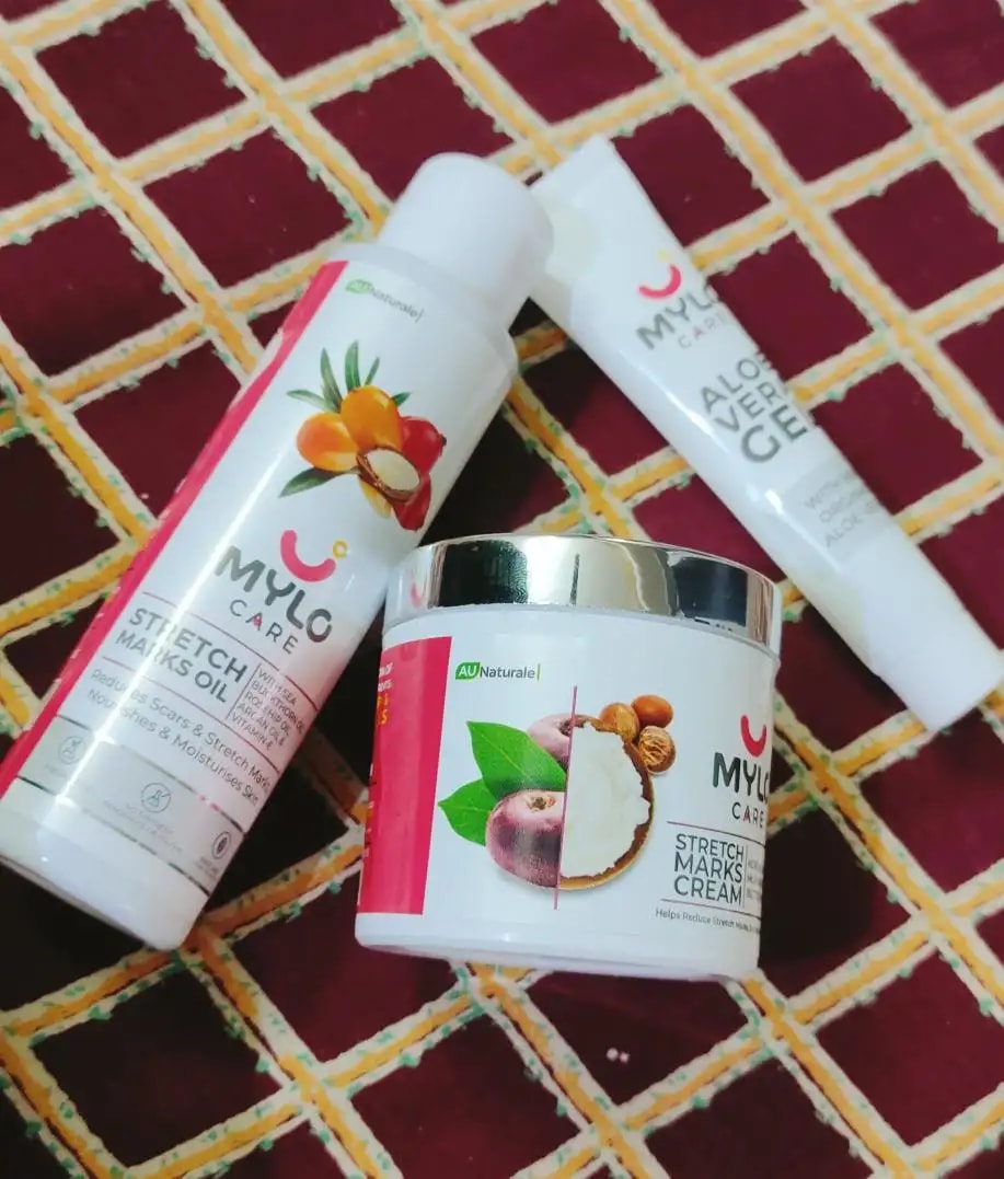 Stretch Marks Kit - Removes Scars | Made with Natural Ingredients | Tightens Skin - (1 Stretch Mark Oil - 100 ml, 2 Stretch Marks Cream - 100ml each)