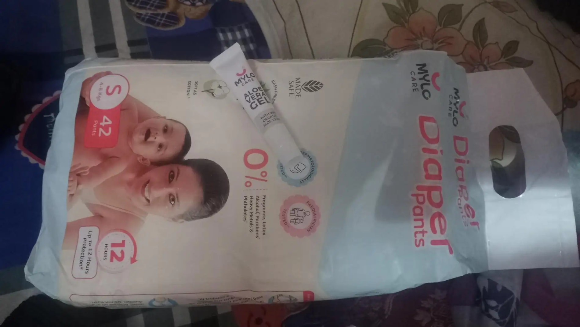 Mylo Baby New Born Diaper Pants | Up to 5Kgs | with Wetness Indicator | 92 Count
