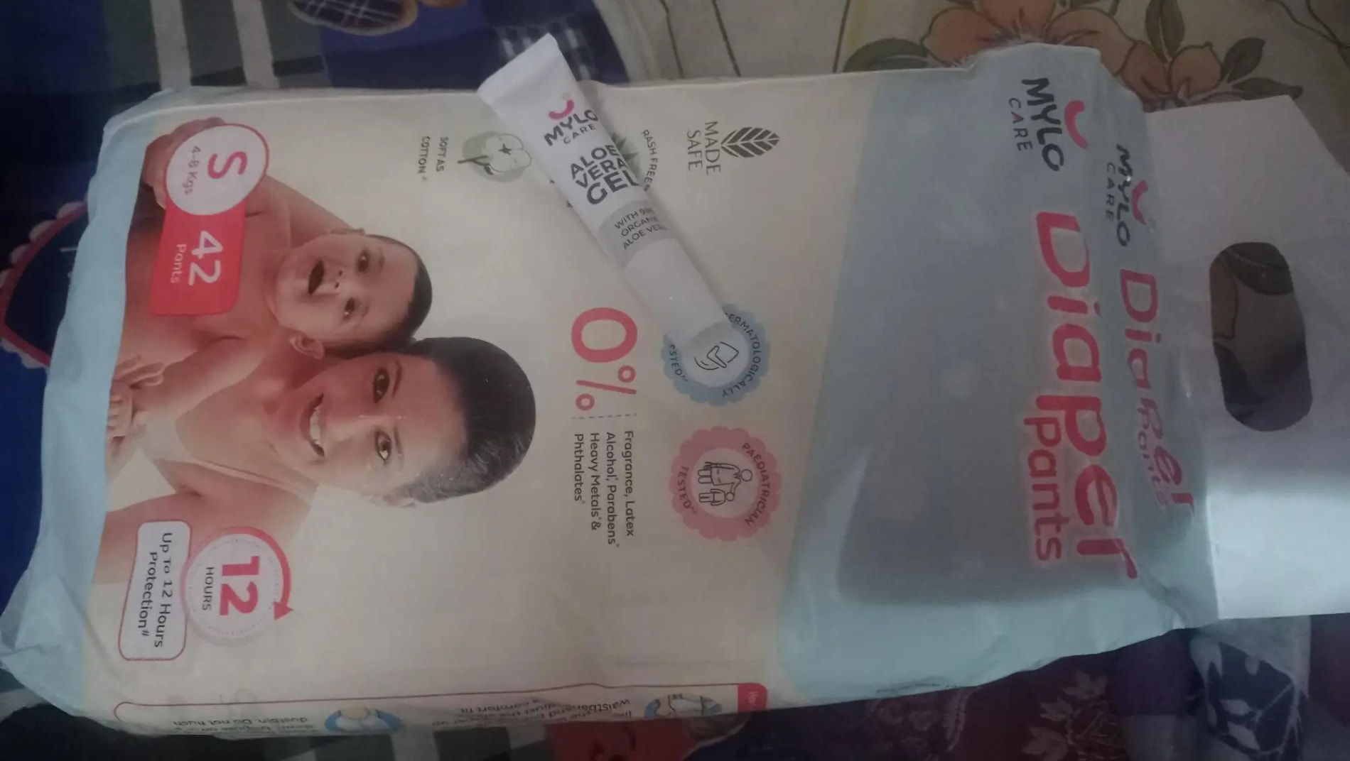 Mylo Baby New Born Diaper Pants | Up to 5Kgs | with Wetness Indicator | 92 Count