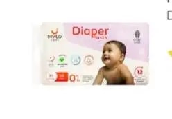 Mylo Baby New Born Diaper Pants | Up to 5Kgs | with Wetness Indicator | 92 Count