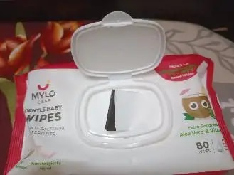 Gentle Baby Wipes With Lid - Organic Coconut Oil, Neem, Aloe Vera and Vitamin E | 98% Pure Water | Dermatologically Tested (Pack of 6) - 72 Wipes Per Pack